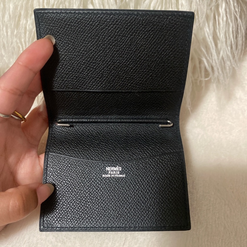 Hermes mini agenda in black leather